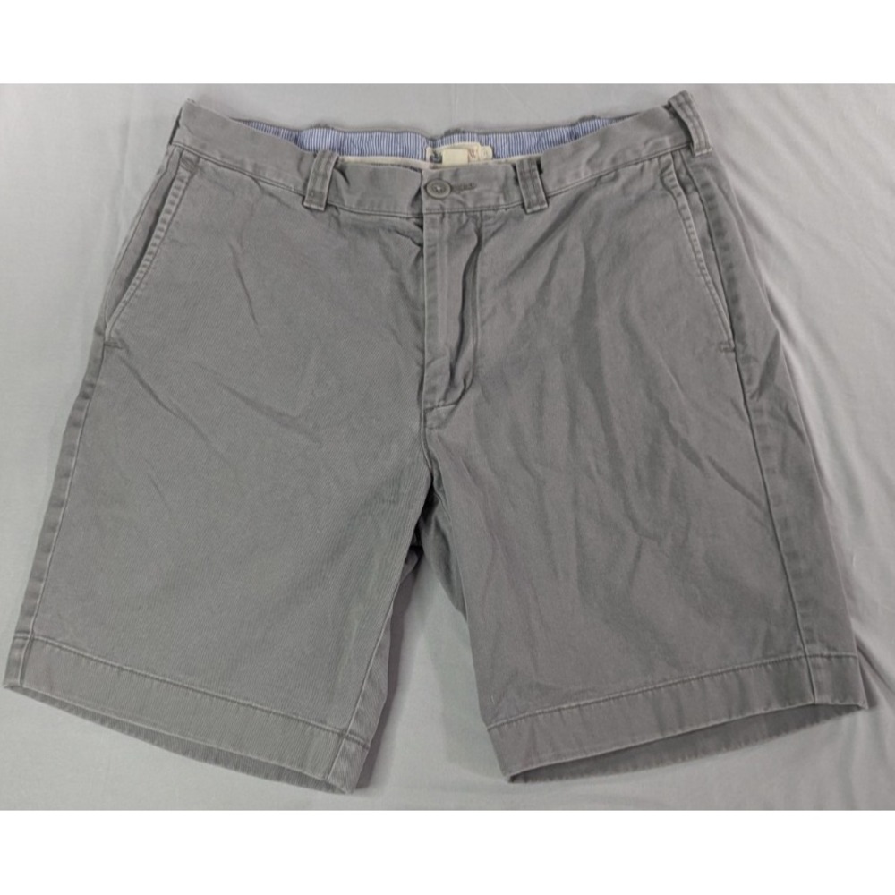 J. Crew Stanton Shorts Mens 33 Gray 100% Cotton Chino Casual Preppy Summer